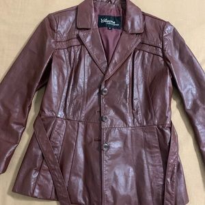 Price DROP! Vintage Wilson’s Leather Jacket Gorgeous Burgundy Wine